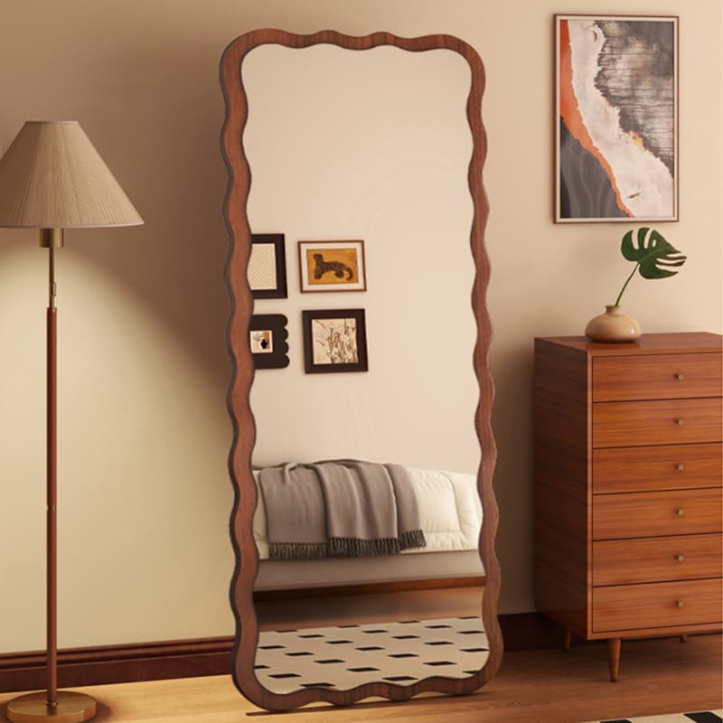 Antique Full-length Mirror For Home Dressing Floor Mirror Wall Hanging Wall 2025 New arrival Internet Red Mirror Clothing Store Fitting Mirror