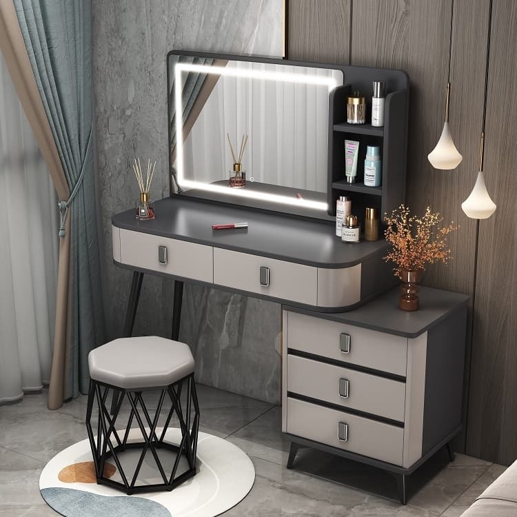 Genji Wood Linguistic Dresser Bedroom Modern Minimalist 2025 New arrival Makeup Table Master Bedside Desk Bedside Storage