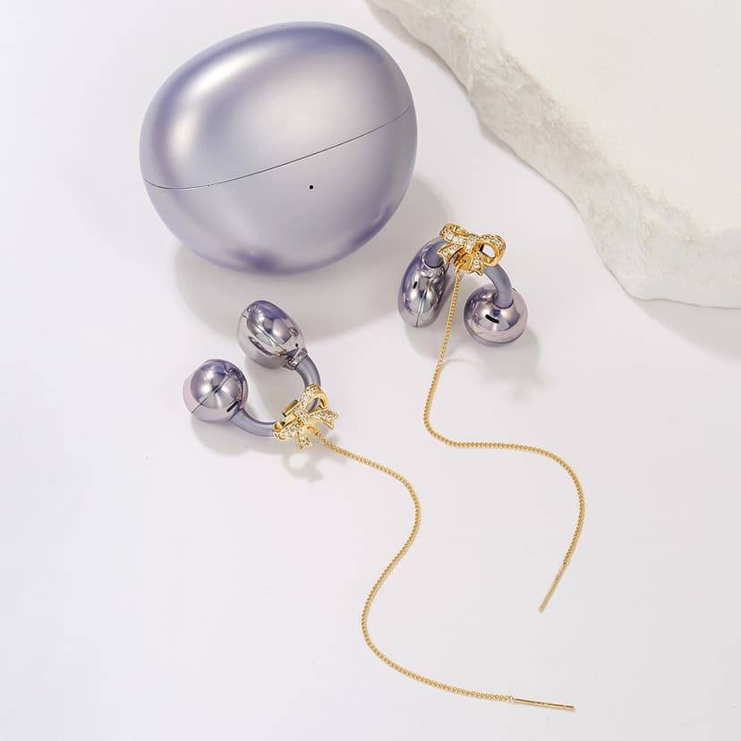 Suitable for freeclip headphones Neutral headphones small Bows accessories diy decorative earrings clip diamond buckle women