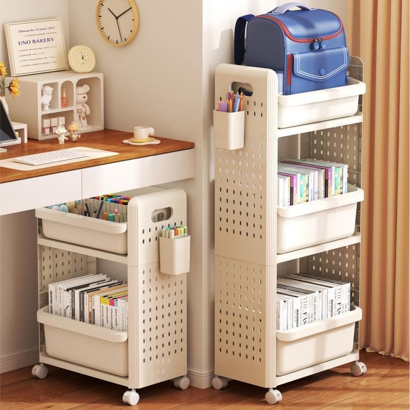 New arrival Drawer-type Snack Cart Storage Rack Movable For Home Dormitory Book Toy Multi-layer Storage Cabinet