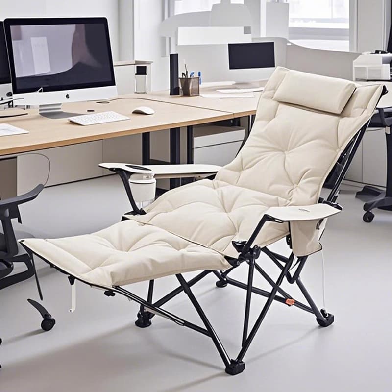Dual-purpose Folding Bed Chair Office Lunch Break Single Bed Outdoor Adult New Space-free Accompanying Lounge Chair