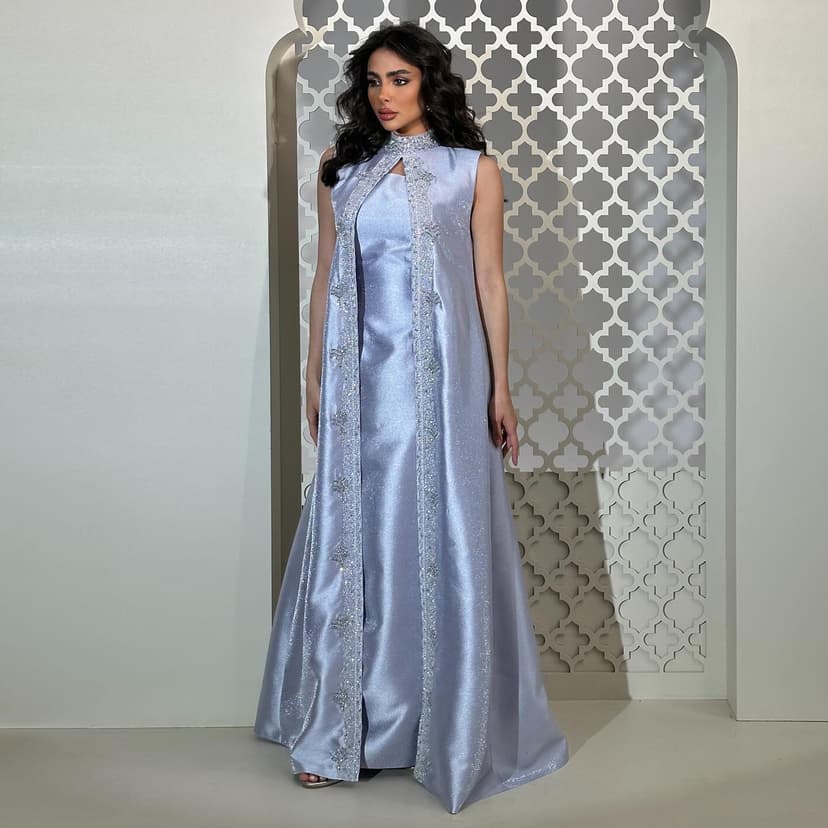 Sharon Said Middle East New Purple Satin Robe Evening Dress Banquet Prom Cocktail Dress Ss276