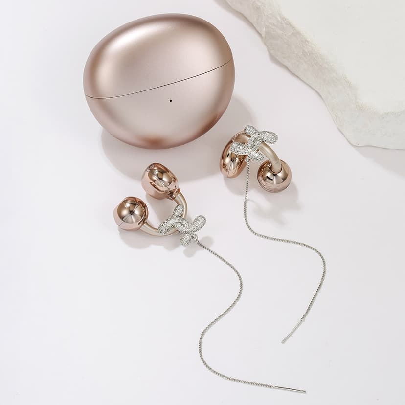 Full Diamond Double C Ear Wire Earphone Clip Buckle Suitable for Freeclip2 Ear Clip-On Earphone Accessories DIY Decorative Buckle