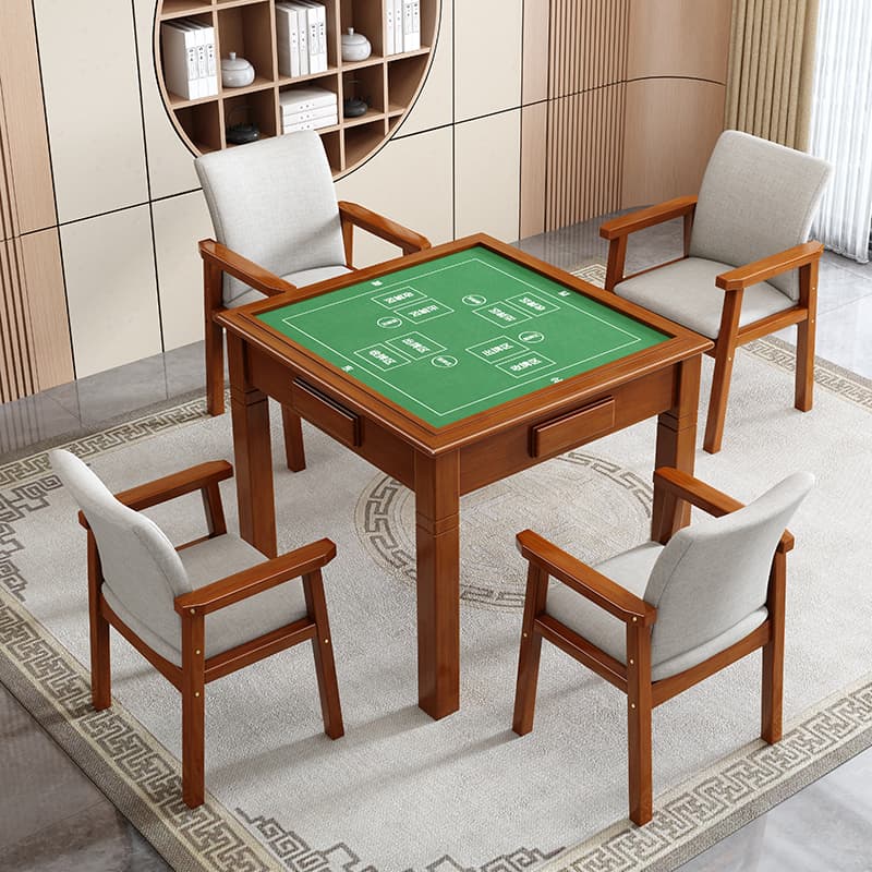 Solid Wood Mahjong Table Panel Hand Rubbing Dual-use Chess and Card Room Card Table Simple Square Table Manual Egg Special Table