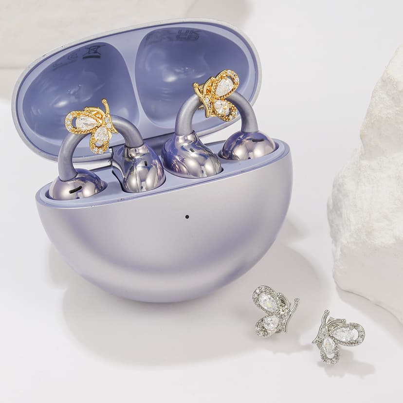 Suitable for freeclip2 Headphones Universal Headphones Asymmetric Butterfly Clip Folding Free Box Drill Buckle for Women