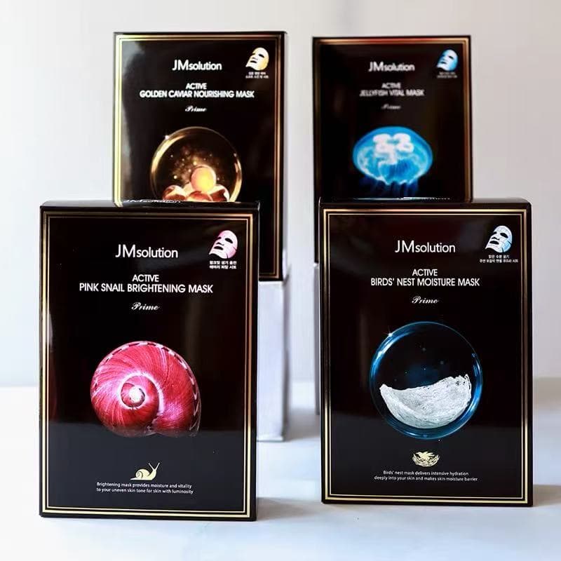 Jmsolution Jm Mask Bird's Nest Jellyfish Caviar Snail Moisturizing Hydrating Mask