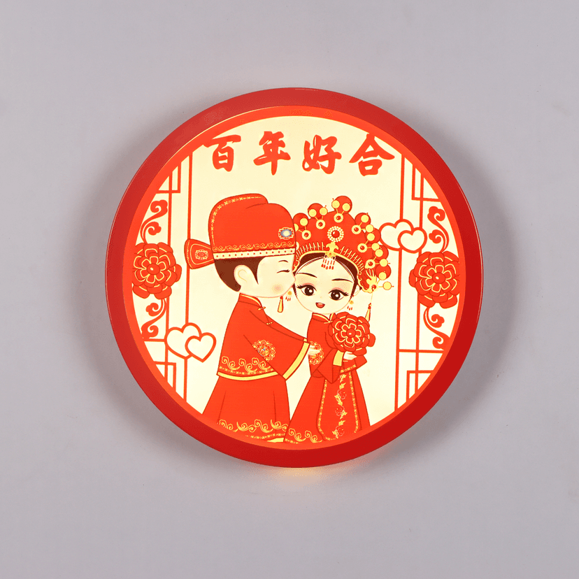 Wedding room layout bedroom bedside living room sofa background wall stair decoration wedding creative intelligent voice mural lamp