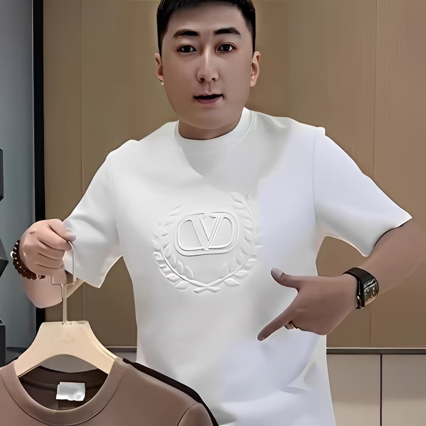 Men's Round Neck Short-Sleeved T-Shirt 2025 Autumn New Stylish Korean Version Fashionable Slim Fit Versatile Trendy Comfortable