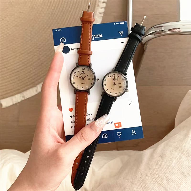 Niche Mori-Style Watch for Female Middle and High School Students ins High-Value Student Party Exam College Style Analog Quartz Watch