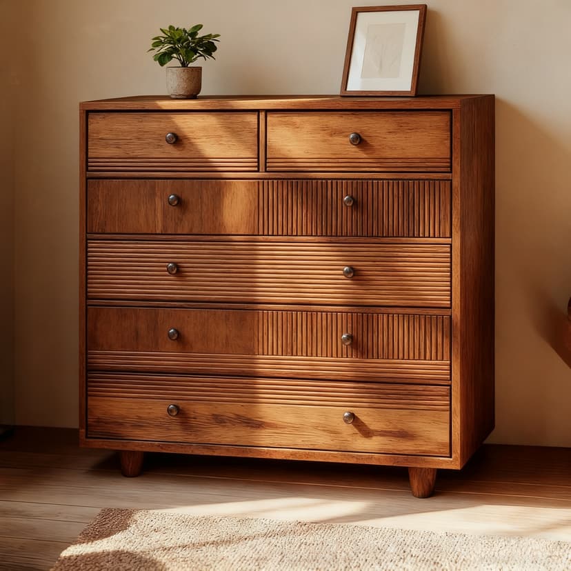 Prosperous and Luxurious Retro-Style Song Dynasty-Style All-Solid Walnut-Colored Bedroom Nightstand, Chest of Drawers, Side Cabinet