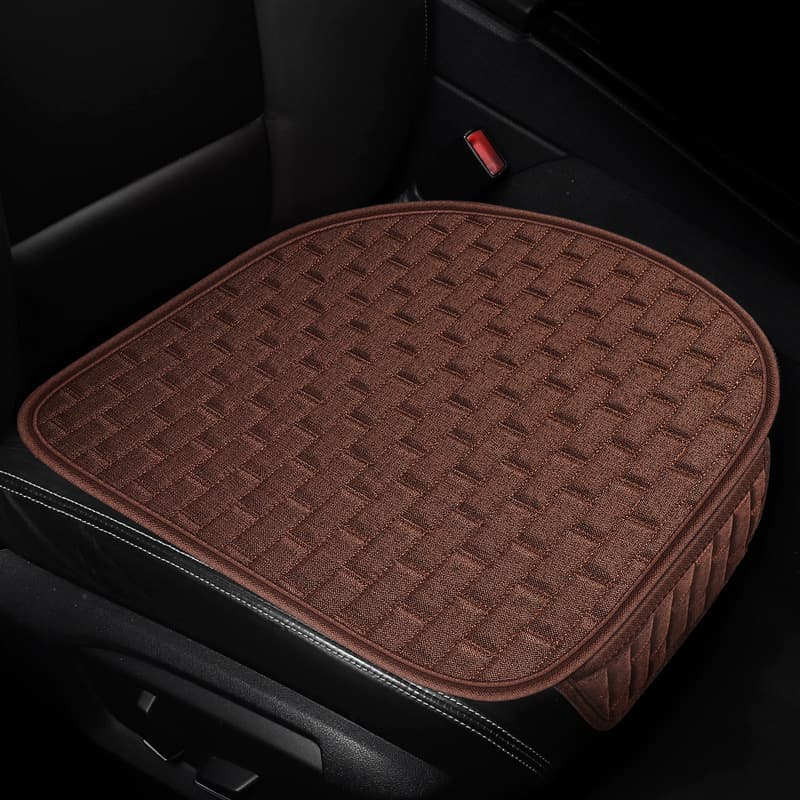 Anti-Slip Car Seat Cushion Diamond-Shaped Linen Three-Piece Set Without Backrest, Suitable for All Seasons, Small Three-Piece Set Manufacturer