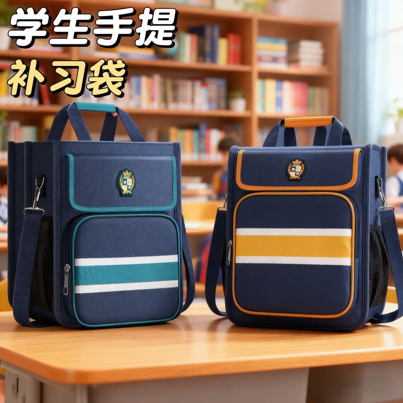 Tote Bag for Students, Book Bag, Homework Tote Bag, Canvas Bag for Men and Women, Special Large-Capacity Art Bag for Middle and High School Students, Tutoring and Study Bag, Document Bag, 2025 New Tutoring Bag