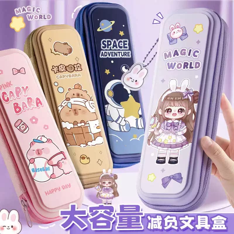 New Style Ultra-Light Pencil Case with High Aesthetic Appeal, Cartoon Pencil Box for Girls, Suitable for First-Grade Elementary School Students