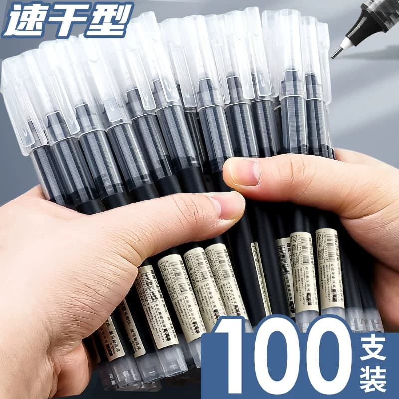 Direct Liquid Rollerball Pen 0.5mm Gel Pen for Students, Quick-Drying Pen, Carbon Pen, Water-Based Pen, Direct Liquid Pen, Signature Pen
