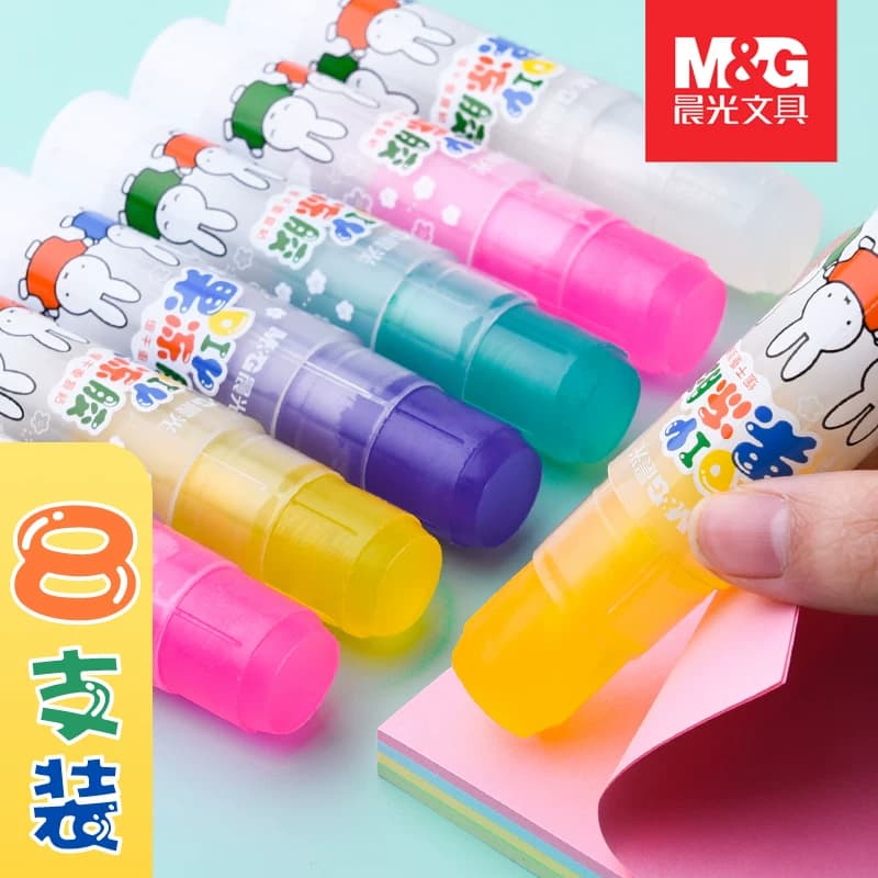 Morning Light Jelly DIY Solid Glue Candy Transparent Crystal High Viscosity Children's Solid Glue Cute for Elementary School Students 21g
