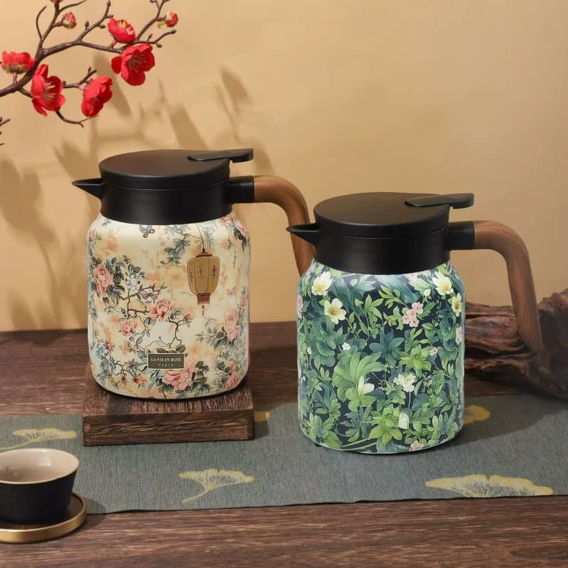 316 Stainless Steel White Tea Infuser Teapot for Home and Office, Large Capacity Tea Brewing Pot, Coffee Pot, Tea-Water Separation Thermos