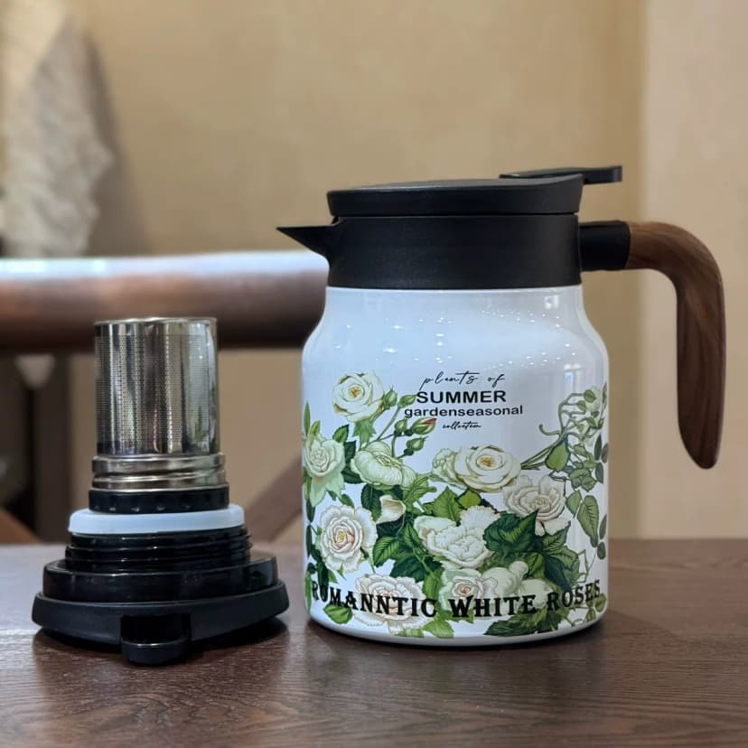 316 Stainless Steel Tea Pot Large Capacity Tea-Water Separation Tea Brewing Thermos Gift Box Packaging Home Office Kettle Coffee Pot