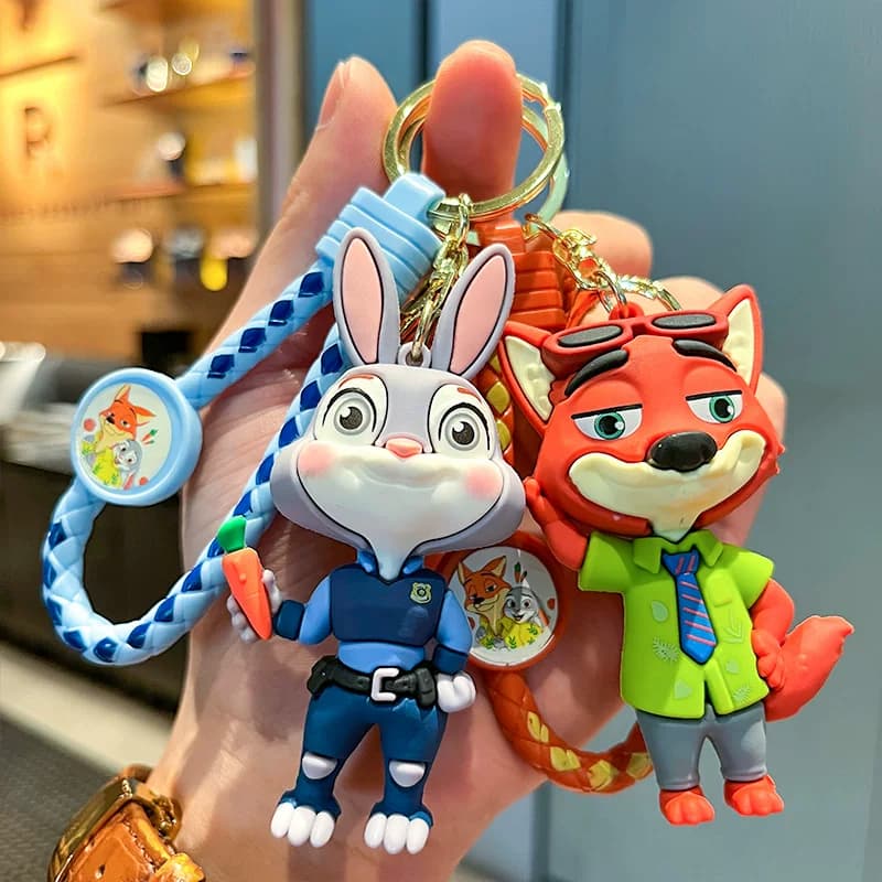 Cartoon Zootopia Keychain Cartoon Doll Judy Doll Car Keychain Cute Bag Pendant Wholesale