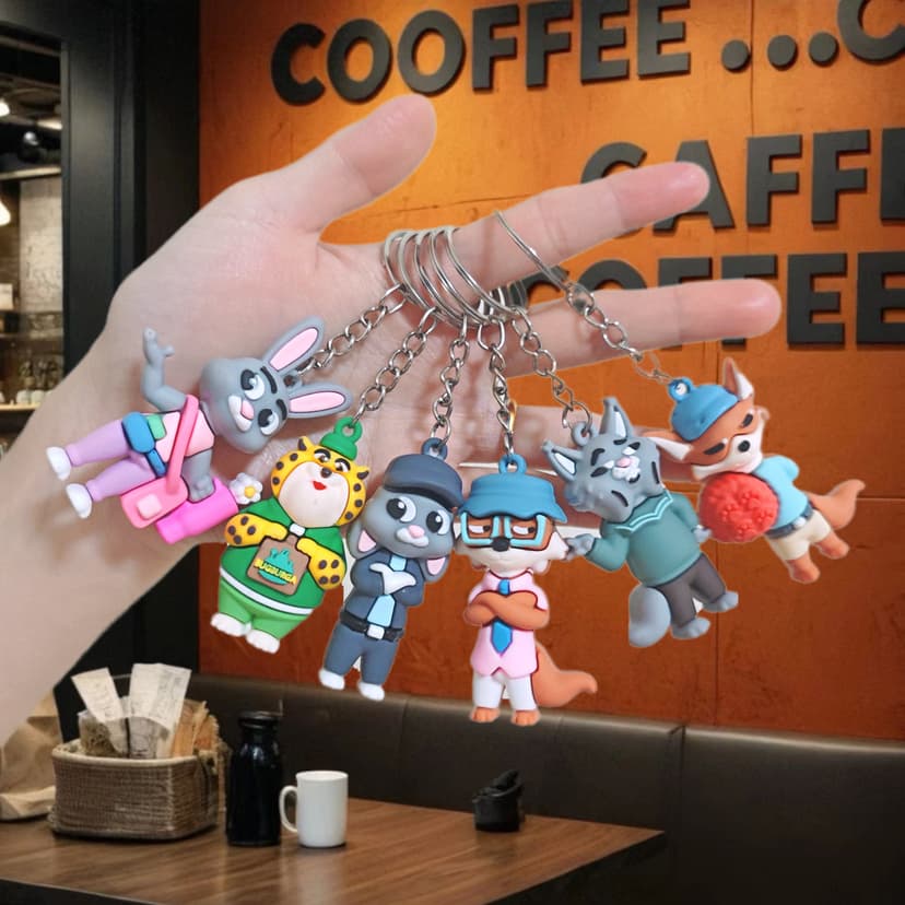 New Cartoon Zootopia Keychain Anime Judy Nick Doll Pendant Mall Anniversary Small Gift