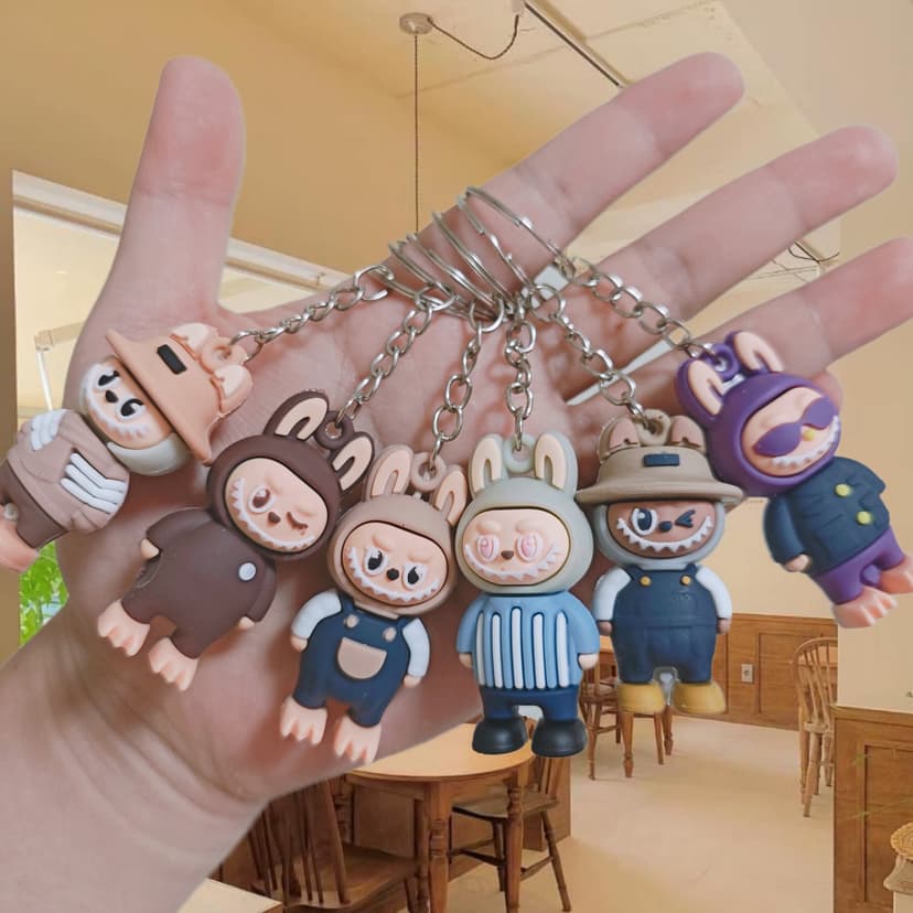 Cartoon Little Sheep Cute Animal Keychain Pendant Doll Backpack Car Decoration Employee Activity Gift