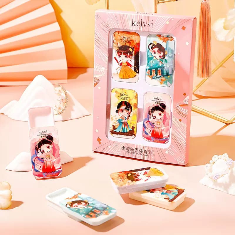 Walking Fragrance! Fresh Darjeeling Tea Solid Balm Perfume, Long-Lasting Light Fragrance for Students and Girls, Portable