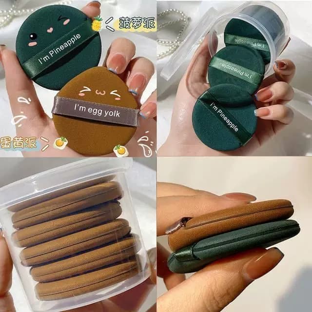 Egg Yolk Pie Cushion Puff Marshmallow Dual-Use for Dry and Wet Use, Non-Powder-Absorbing Makeup Sponge for Powder, Foundation, and Bb Cream