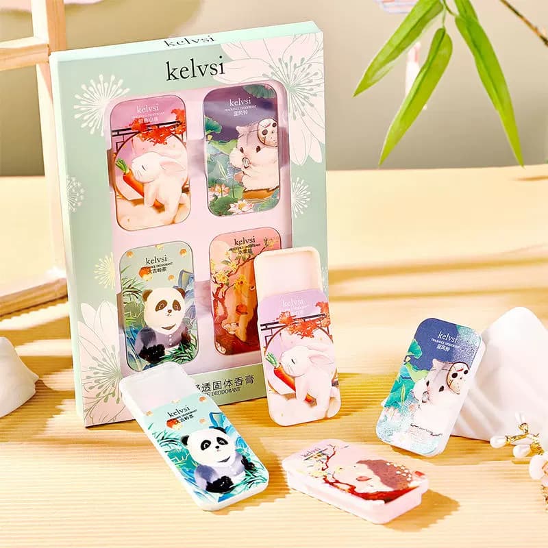 Quiet and Refreshing Solid Balm, Darjeeling Tea Special Fragrance, Long-Lasting Fragrance, Light Fragrance, Portable for Men and Women