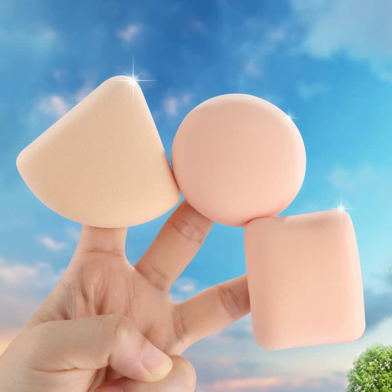 Marshmallow Cushion Puff for Foundation, Powder Puff, Special Makeup Setting Sponge, Loose Powder Triangle Rice Ball Puff, Non-Absorbent