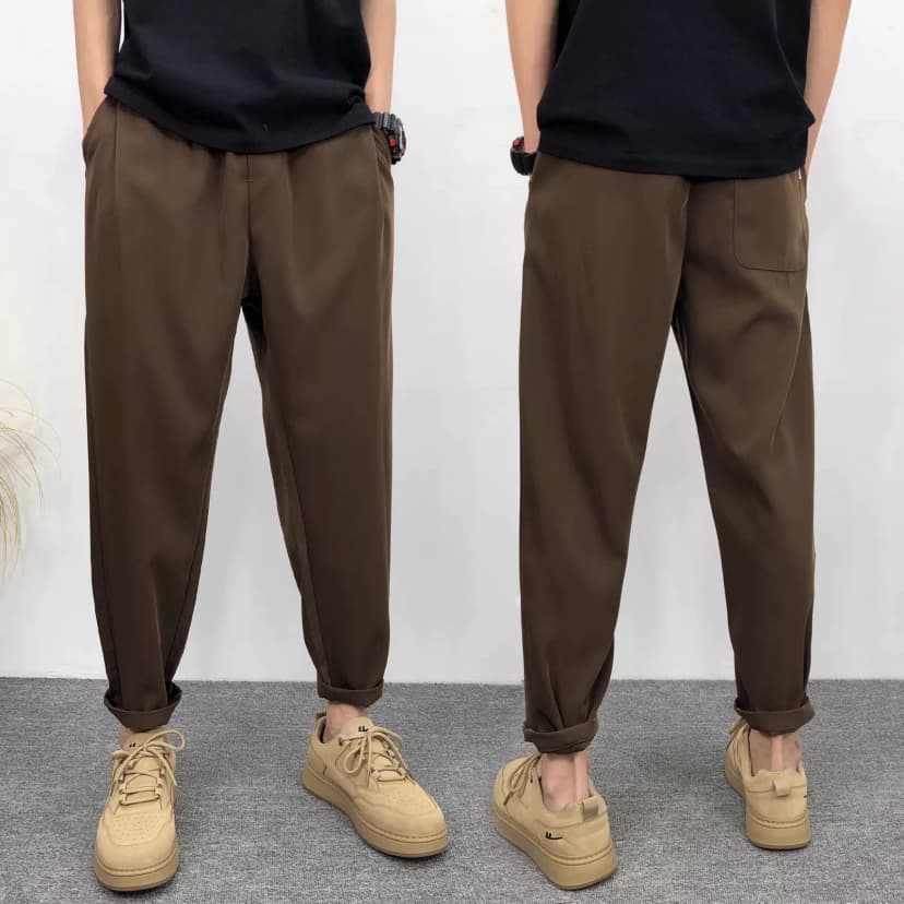 Summer Casual Pants for Men, Thin Versatile Straight-Leg Stylish Drape Suit Cargo Pants, Wide-Leg Cool Breathable Pants for Men