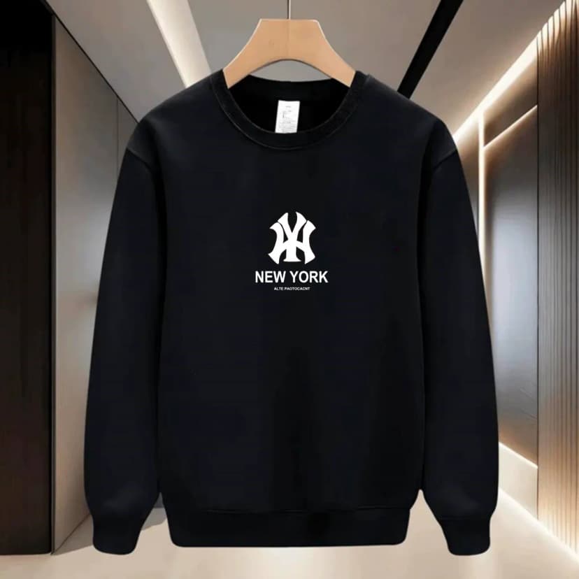 Clearance Sale: Men's Long-Sleeve Sweatshirt with Cut Tags, Loose Fit, Versatile, for Autumn and Winter, Fleece-Lined Top for Teenagers