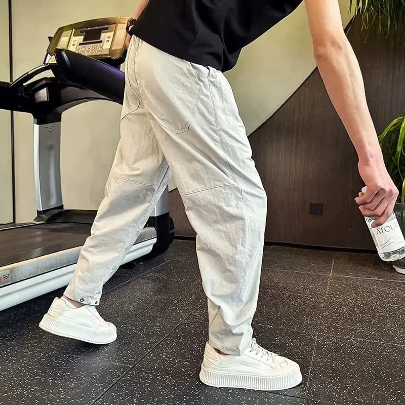 Trendy Quick-Dry Pants for Men, Loose Harem Pants, Summer Thin Pants, 2025 New Versatile Solid Color Men's Casual Pants