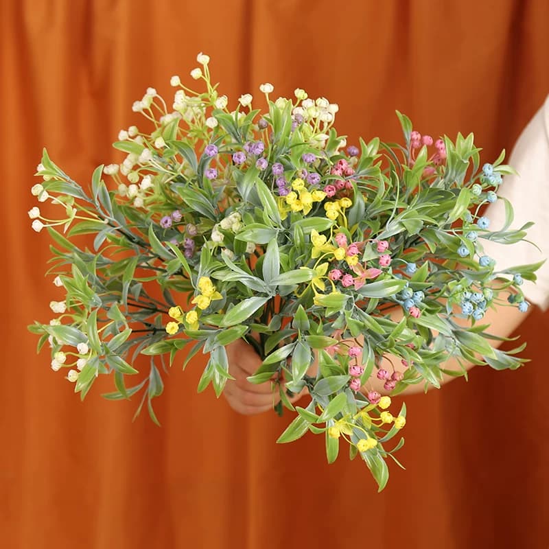 Gypsophila New Artificial Flower Indoor and Outdoor Living Room Dining Table Hand-Held Fence Partition Coffee Shop Shopping Mall Decoration Ornaments