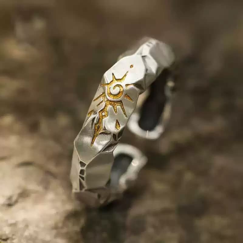 Fashion Wishing Stone Self-Discipline Ring Trendy Brand Jewelry for Men with a High-End Feel Unique Men's Ring