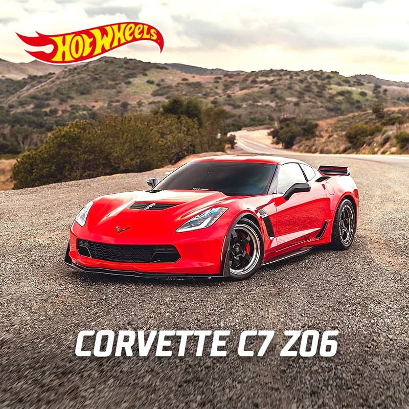 Hot Wheels Alloy Car Corvette Corvette C7 Z06 Convertible Toy Car