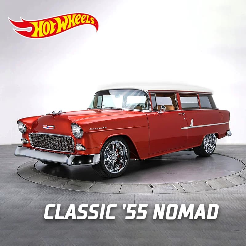 Hot Wheels Alloy Car Classic'55 Nomad Chevrolet Classic Station Wagon Toy Car Model