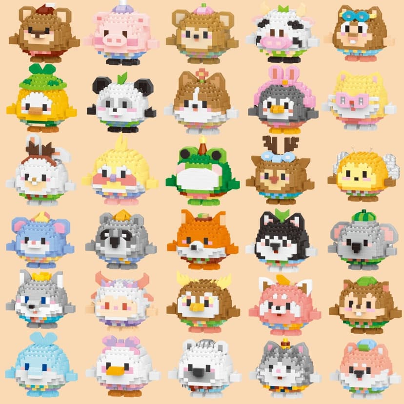 Compatible with Lego Small Animal Series Cartoon Doll Educational Assembled Children's Building Blocks Stall Toy Gift Wholesale