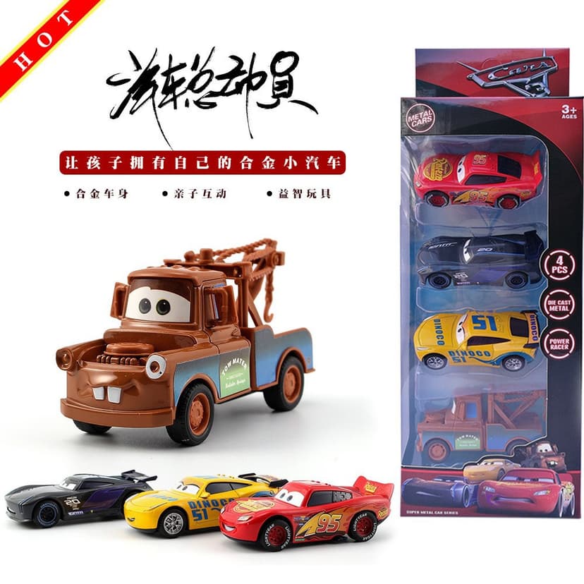 Cross-border alloy car model sliding car uncle McQueen hot sale car model story suit