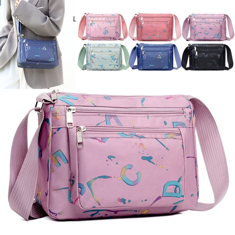 Women's Bag Casual Winter New Large Capacity Women's Printed Bag Lightweight Nylon Bag Cross-border Fashion Shoulder Crossbody Bag