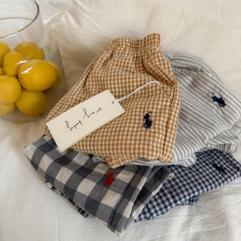 Children's Anti-mosquito Pants 2025 Summer Korean Striped Casual Pants for Boys and Girls Baby's Western-style Plaid Leg Trousers