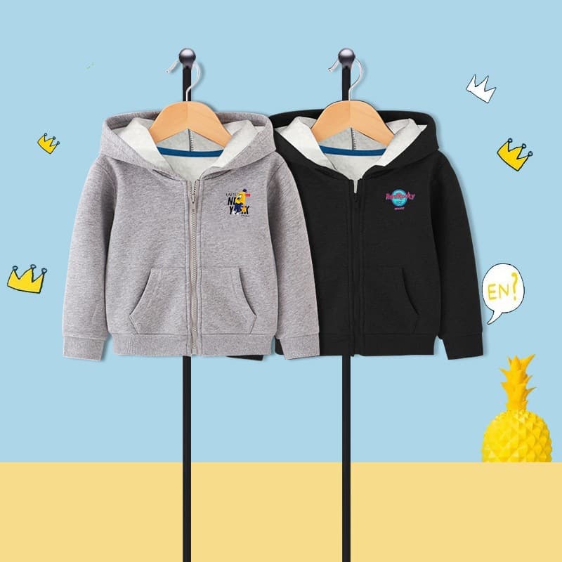 Boys' Hooded Jacket Spring New Children's Loose Sports Cardigan for Older Children Stylish Casual Jacket Clothing