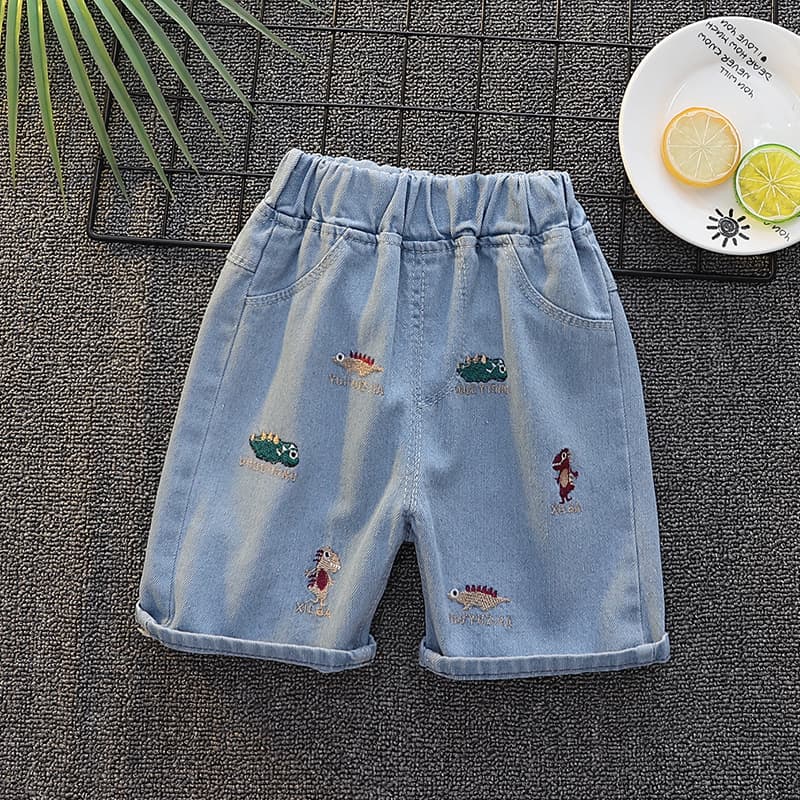 Boys' Denim Shorts Summer Thin Children's Pants Summer Five-point Pants for Outer Wear Baby's Summer Clothing Children's Trendy Middle Pants