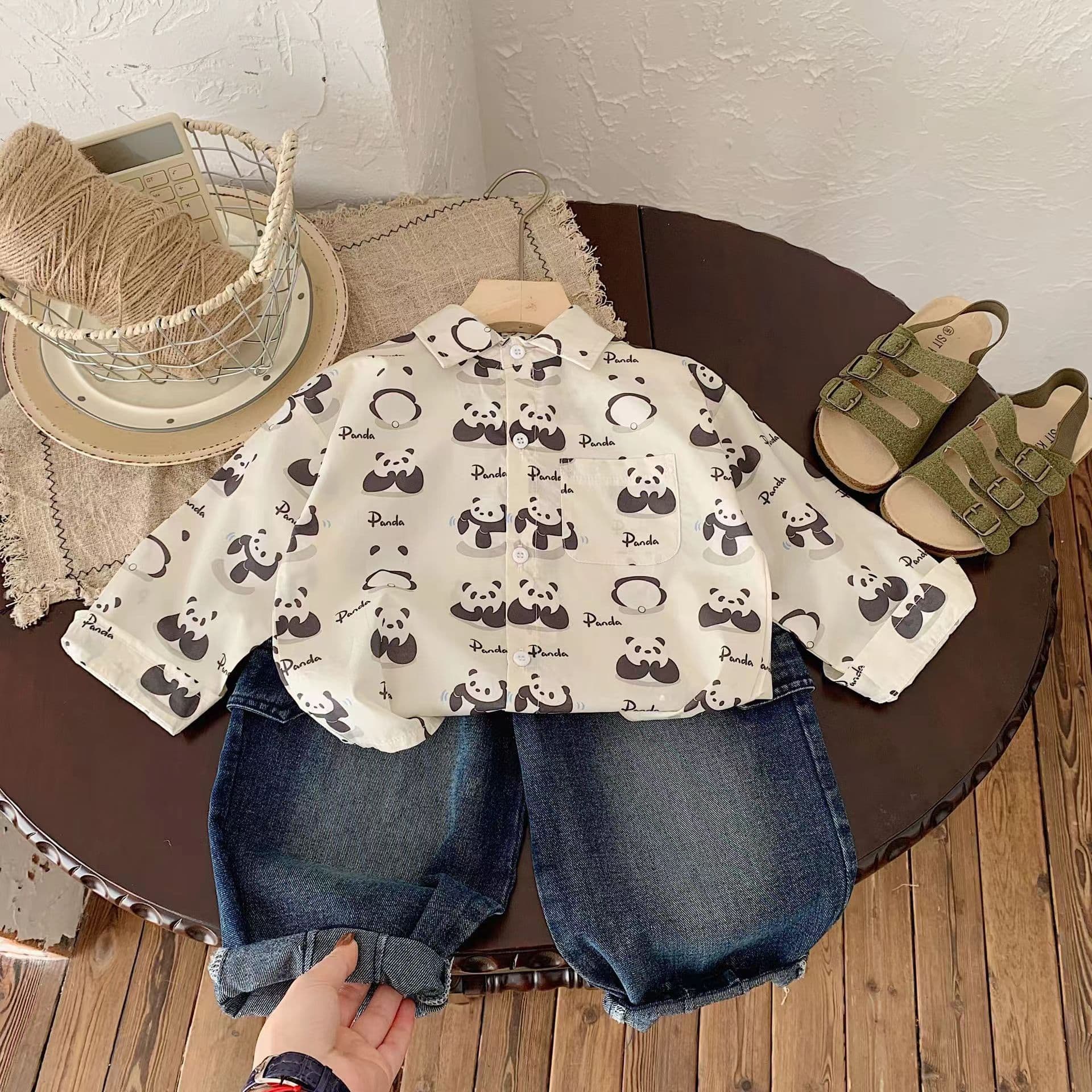 Boys' Autumn Shirts 2025 New Trendy Children's Korean Style Long-Sleeved Shirts Boys' Spring and Autumn Tops