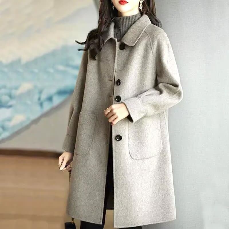 Cross-Border Trade Autumn and Winter Woolen Outwears for Women, Loose Woolen Outwears, Slim, Loose and Versatile Outwears