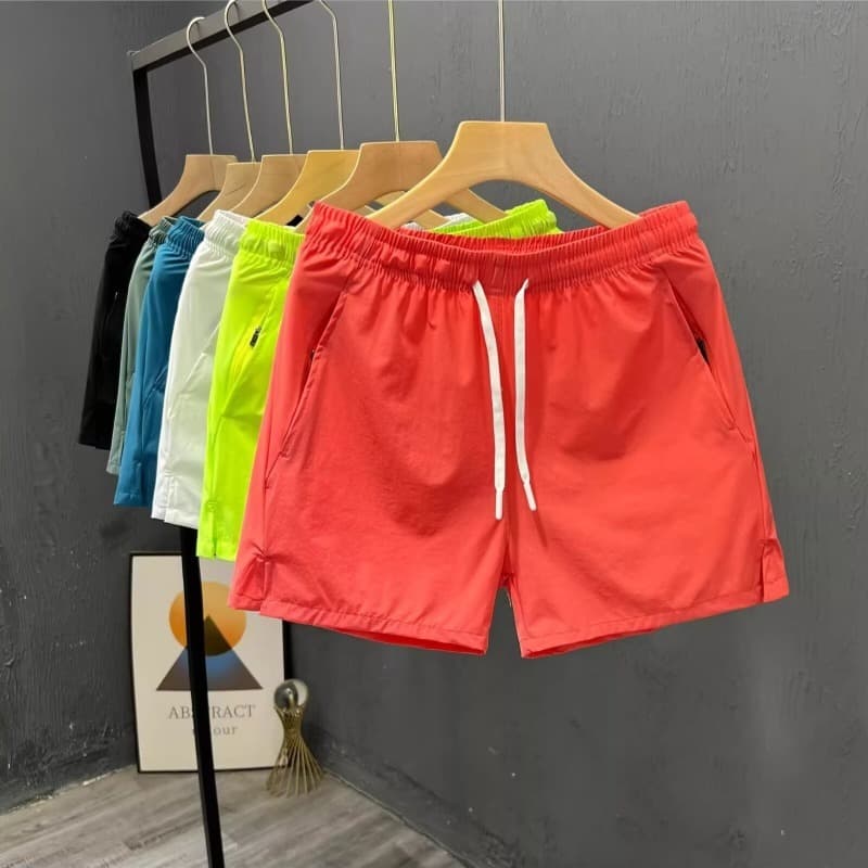 Men's Thin Sports Pants Running Four-and-Five Pants Breathable Beach Pants Trendy 2025 Summer New Casual Shorts