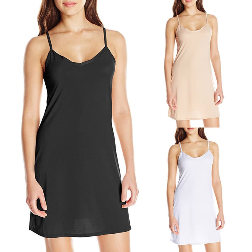 Amazon wish cross-border women's European and American style summer new women's solid color sling loose dress
