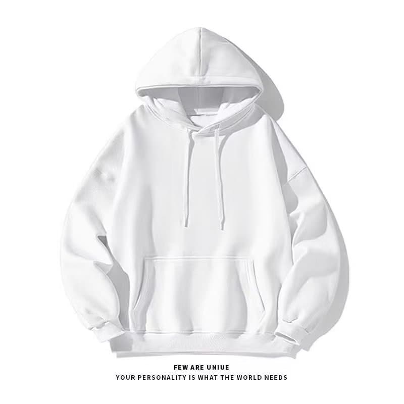 Hooded sweater men's tide brand solid color plus size street loose Joker autumn and winter fleece-lined coat coat a generation of hair