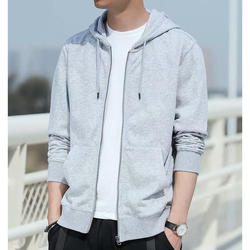 Cardigan Sweater Men's Spring and Autumn 2024 New Zipper Hoodie Teenage Couple plus size Hooded Jacket Coat