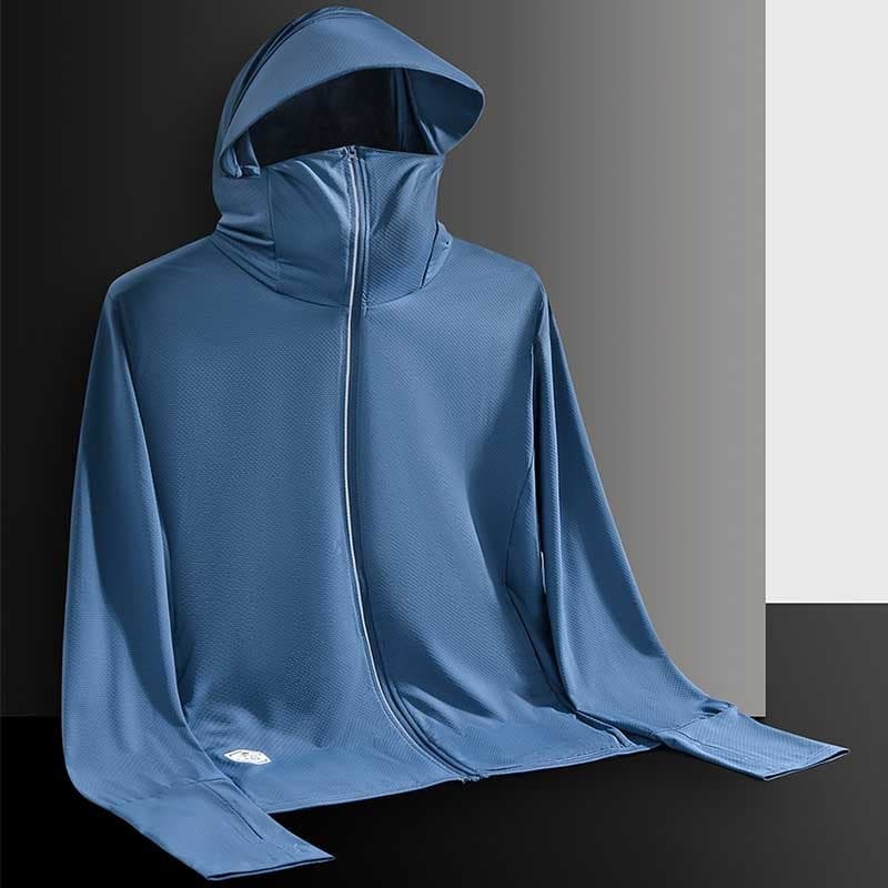 Ice Silk Sun Protection Clothing Men's Summer Thin UV Protection Outdoor Fishing Clothing Sports Sun Protection Jacket for Men and Women