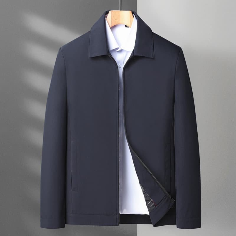 New Spring and Autumn Middle-aged Men's Coat Lapel Executive Jacket 40-80 Years Old Dad Loose Top Cadre