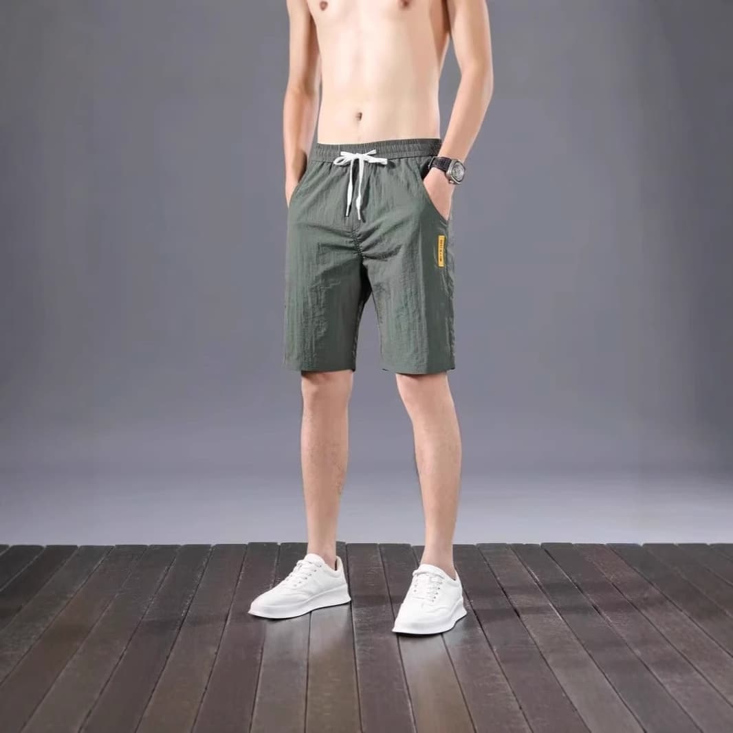 Men's Shorts 2025 Summer New Fashion Trend Straight Loose Large Size Thin Ice Silk Breathable Korean Style Sports Pants